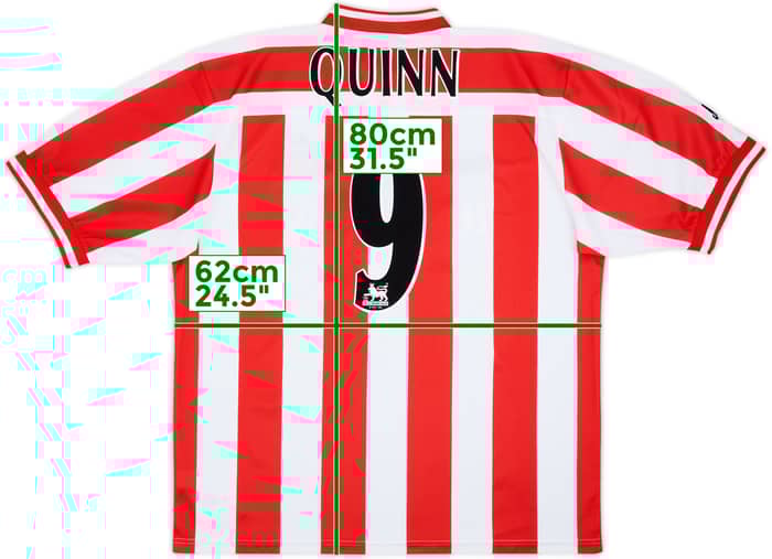 1999-00 Sunderland Home Shirt Quinn #9 - 8/10 - (XL)