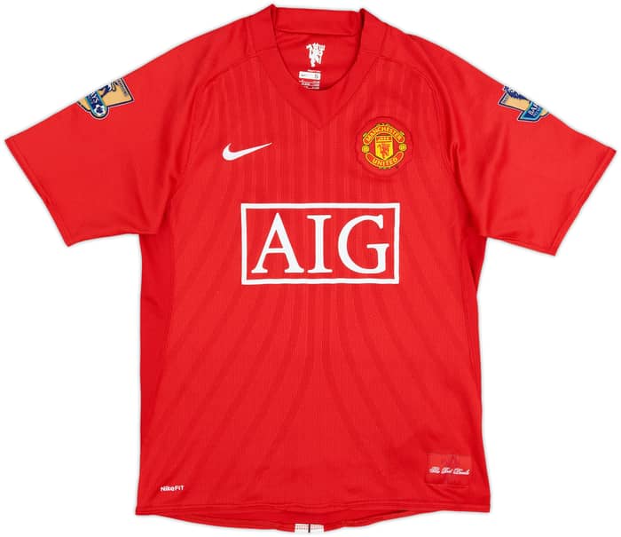2007-09 Manchester United Home Shirt Nani #17 - 8/10 - (S)