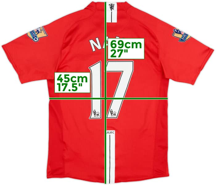 2007-09 Manchester United Home Shirt Nani #17 - 8/10 - (S)