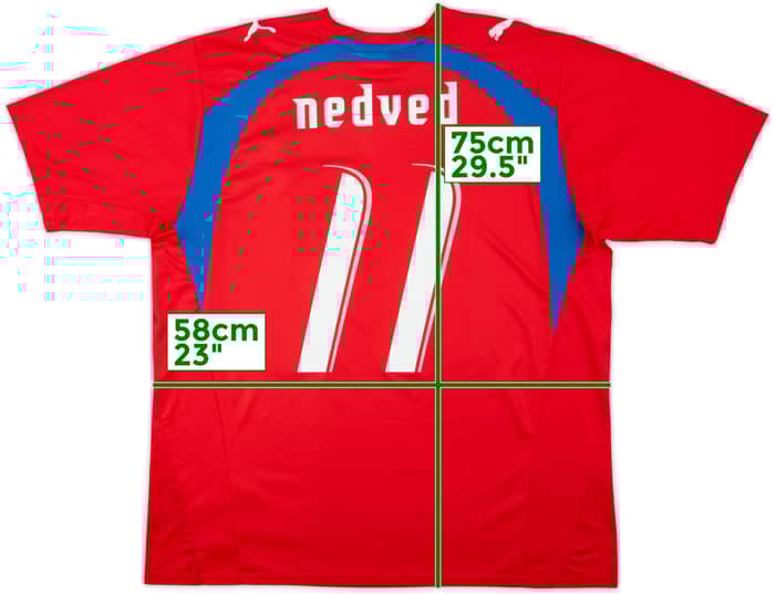 2006-08 Czech Republic Basic Home Shirt Nedved #11 - 5/10 - (XL)