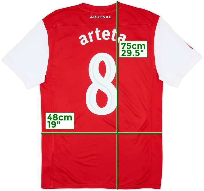 2011-12 Arsenal Home Shirt Arteta #8 - 8/10 - (M)