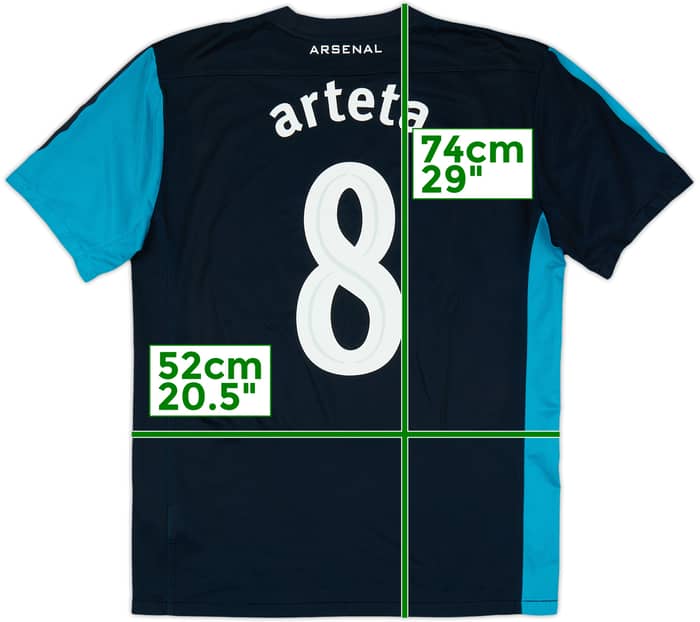 2011-12 Arsenal Away Shirt Arteta #8 - 6/10 - (M)