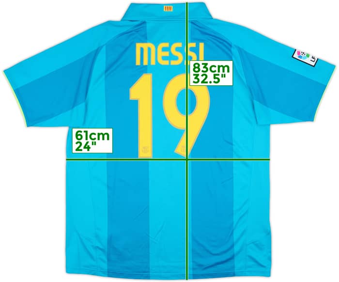 2007-09 Barcelona Away Shirt Messi #19 - 9/10 - (XL)