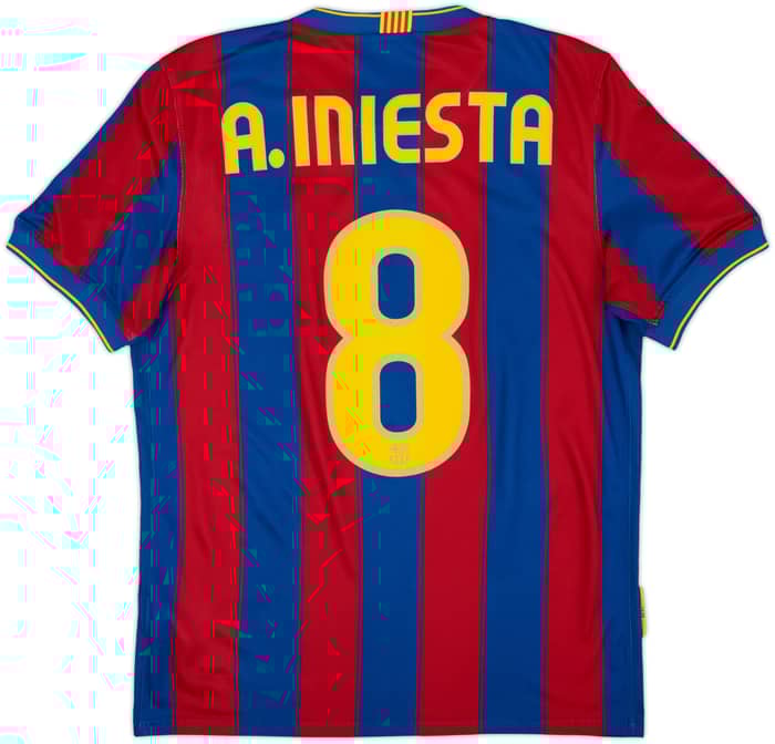 2009-10 Barcelona Home Shirt A.Iniesta #8 - 6/10 - (S)