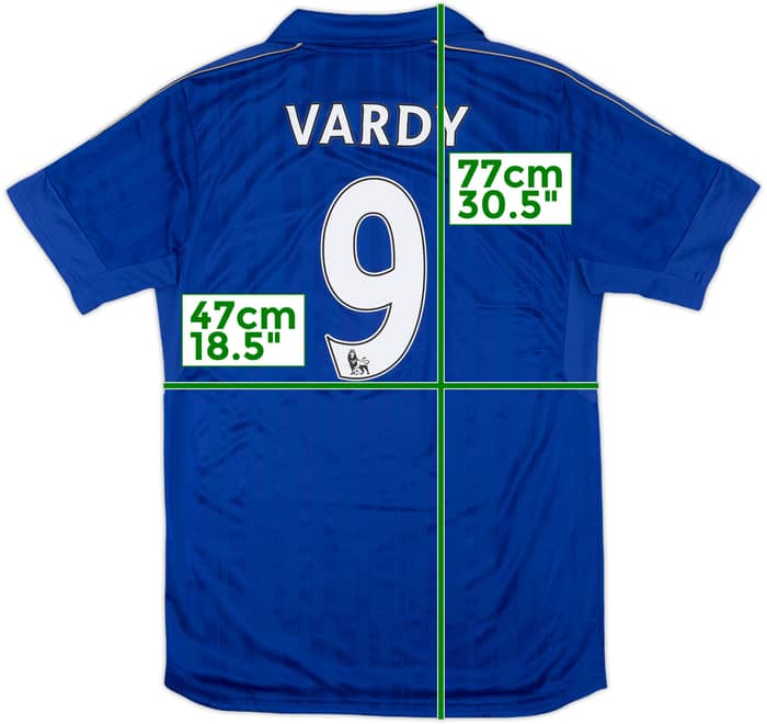 2016-17 Leicester Home Shirt Vardy #9 - 7/10 - (M)