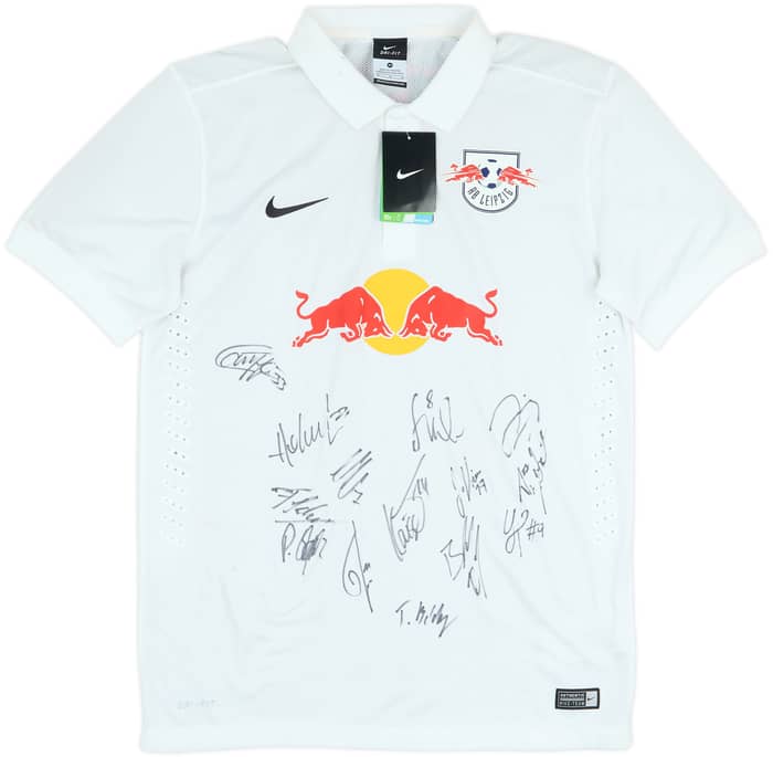 2014-15 RB Leipzig Squad Signed Home Shirt (M)
