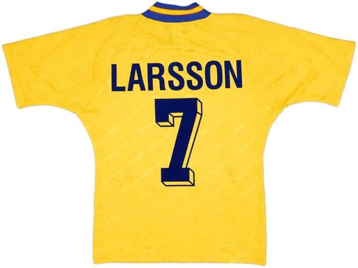 1994-96 Sweden Home Shirt Larsson #7 - 8/10 - (M)