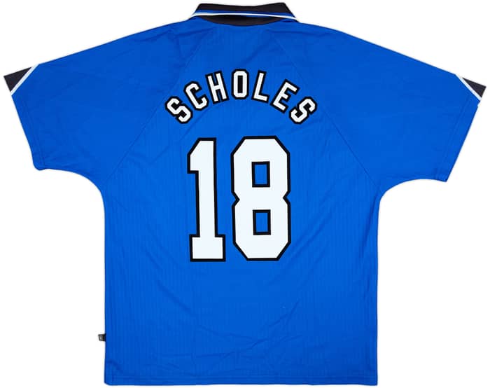 1996-98 Manchester United Third Shirt Scholes #18 - 8/10 - (XL)