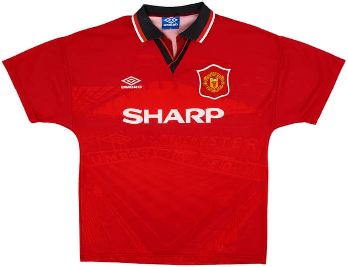 1994-96 Manchester United Home Shirt Cantona #7 - 9/10 - (M)