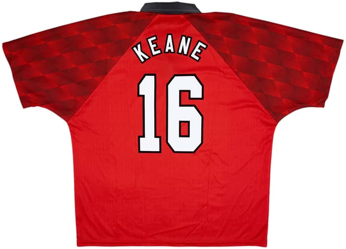 1996-98 Manchester United Home Shirt Keane #16 - 9/10 - (XXL)