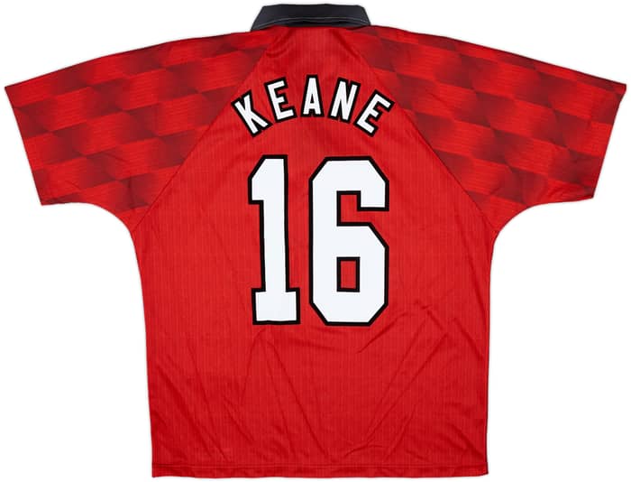 1996-98 Manchester United Home Shirt Keane #16 - 9/10 - (M)