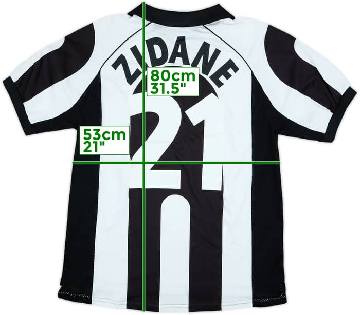 1997-98 Juventus Centenary Home Shirt Zidane #21 - 7/10 - (L)