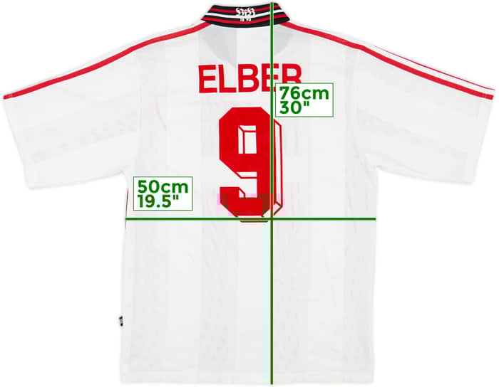 1996-97 Stuttgart Home Shirt Elber #9 - 6/10 - (M)