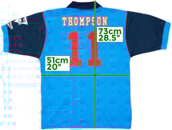 1995-97 Bolton Away Shirt Thompson #11 - 8/10 - (S)