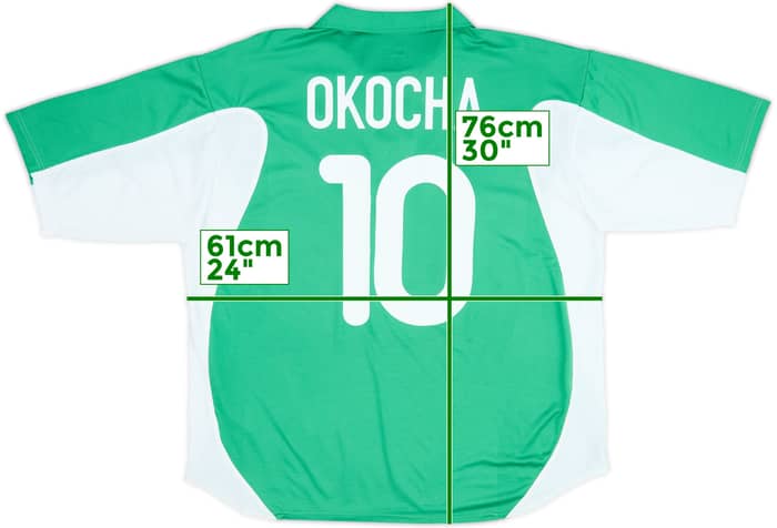 2000-01 Nigeria Home Shirt Okocha #10 - 8/10 - (XL)