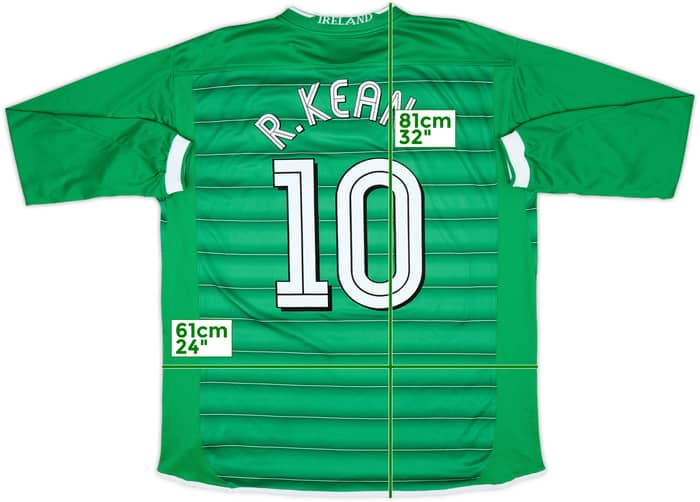 2003-04 Ireland Home L/S Shirt R.Keane #10 - 8/10 - (XL)