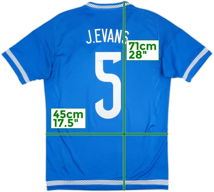 2015-16 Northern Ireland Away Shirt J.Evans #5 - 8/10 - (S)