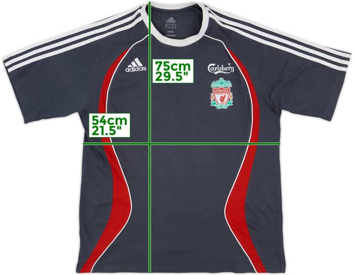 2006-07 Liverpool adidas Cotton Tee - 7/10 - (S)