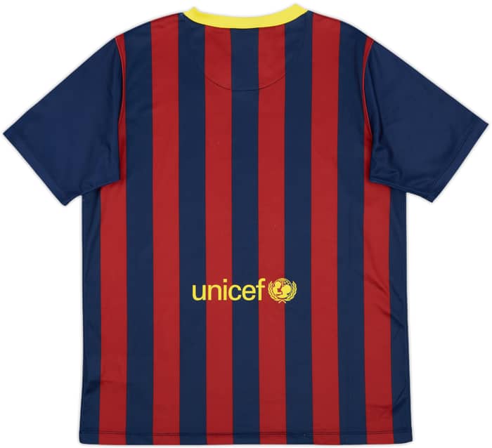 2013-14 Barcelona Basic Home Shirt - 8/10 - (XL.Boys)