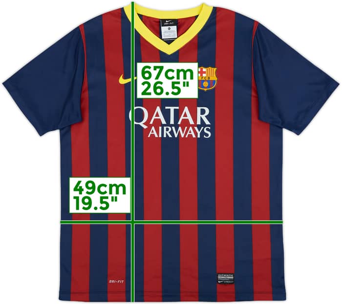 2013-14 Barcelona Basic Home Shirt - 8/10 - (XL.Boys)