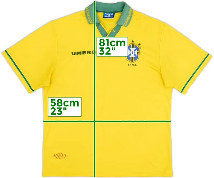 1993-94 Brazil Home Shirt - 6/10 - (XL)