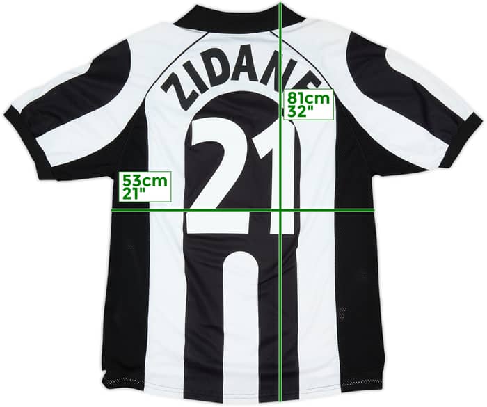 1997-98 Juventus Centenary Home Shirt Zidane #21 - 8/10 - (XL)