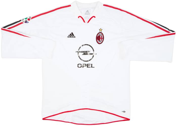 Camiseta de visitante del AC Milan 2004-05 versión jugador Manga Larga #14 - 5/10 - (XL)
