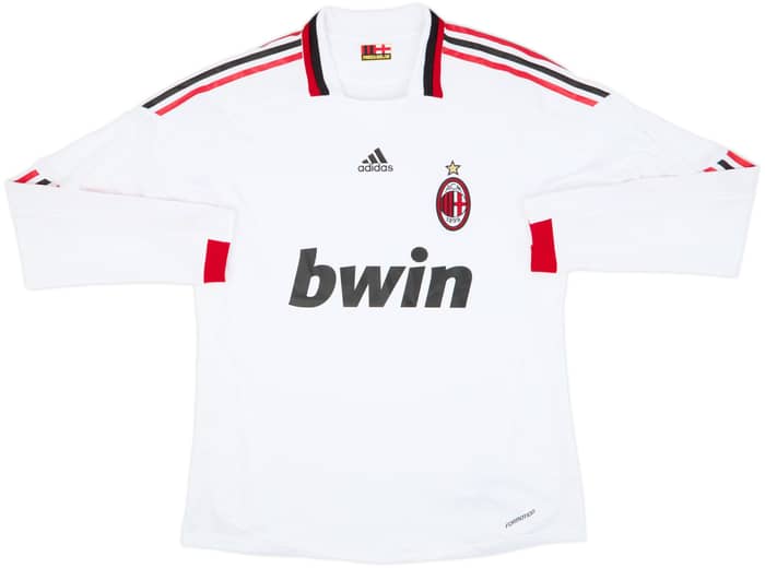 Camiseta de visitante del AC Milan 2009-10 Player Issue manga larga #9 - 8/10 - (XL)