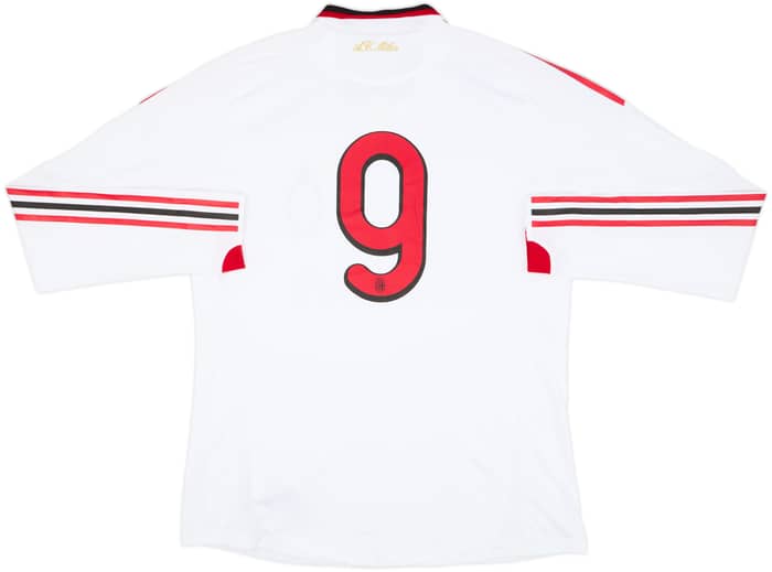 Camiseta de visitante del AC Milan 2009-10 Player Issue manga larga #9 - 8/10 - (XL)