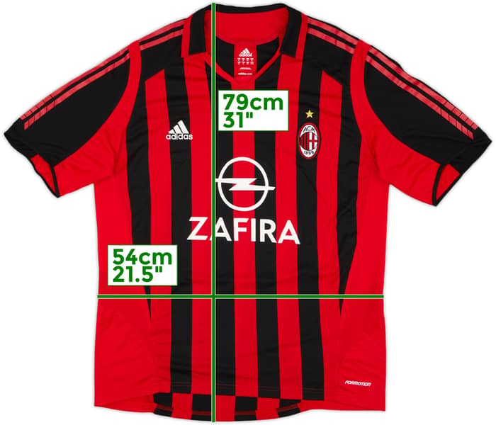 Camiseta de local del AC Milan 2005-06 versión jugador #4 - 8/10 - (XL)