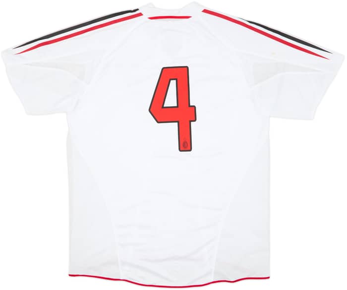 Camiseta de visitante del AC Milan 2004-05 versión jugador #4 - 8/10 - (XL)