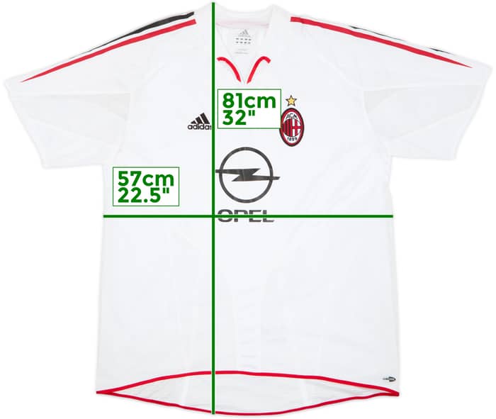 Camiseta de visitante del AC Milan 2004-05 versión jugador #4 - 8/10 - (XL)