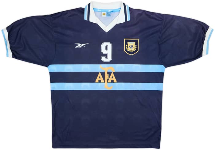 1999-01 Argentina Away Shirt Batistuta #9 - 8/10 - (L)