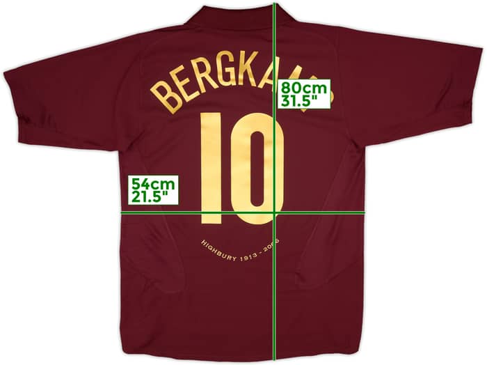 2005-06 Arsenal Home Shirt Bergkamp #10 - 6/10 - (L)