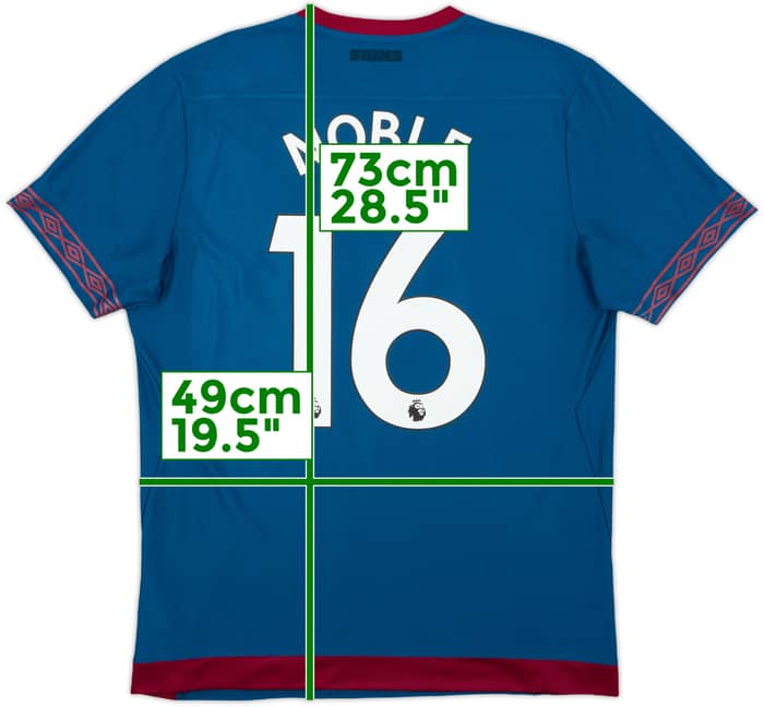 2018-19 West Ham Away Shirt Noble #16 - 8/10 - (L)