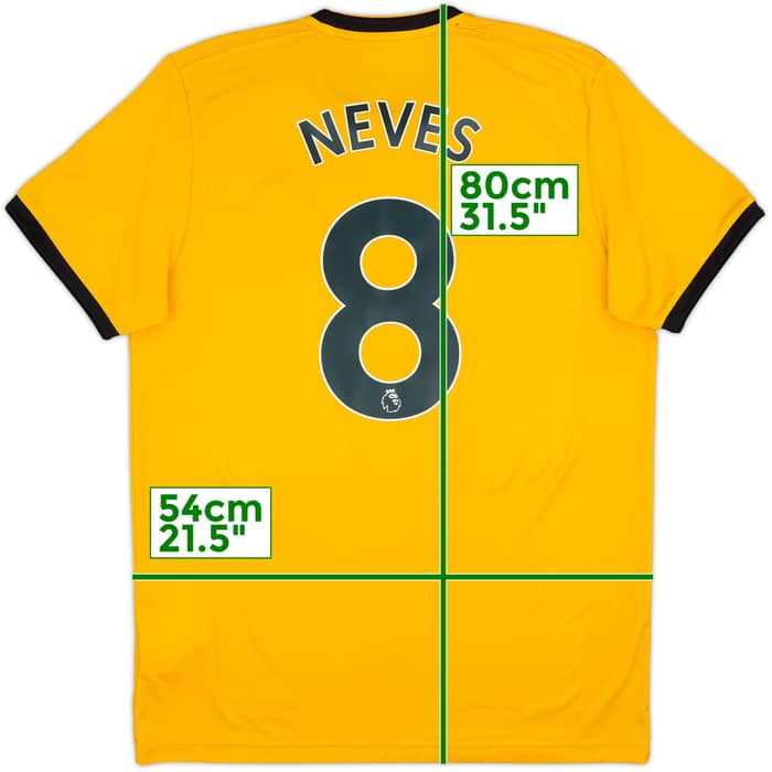 2018-19 Wolves Home Shirt Neves #8 - 6/10 - (L)