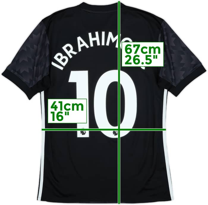 2017-18 Manchester United Away Shirt Ibrahimovic #10 - 9/10 - (XS)