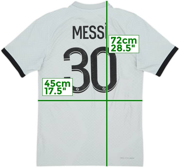 2022-23 Paris Saint-Germain Authentic Away Shirt Messi #30 - 10/10 - (S)