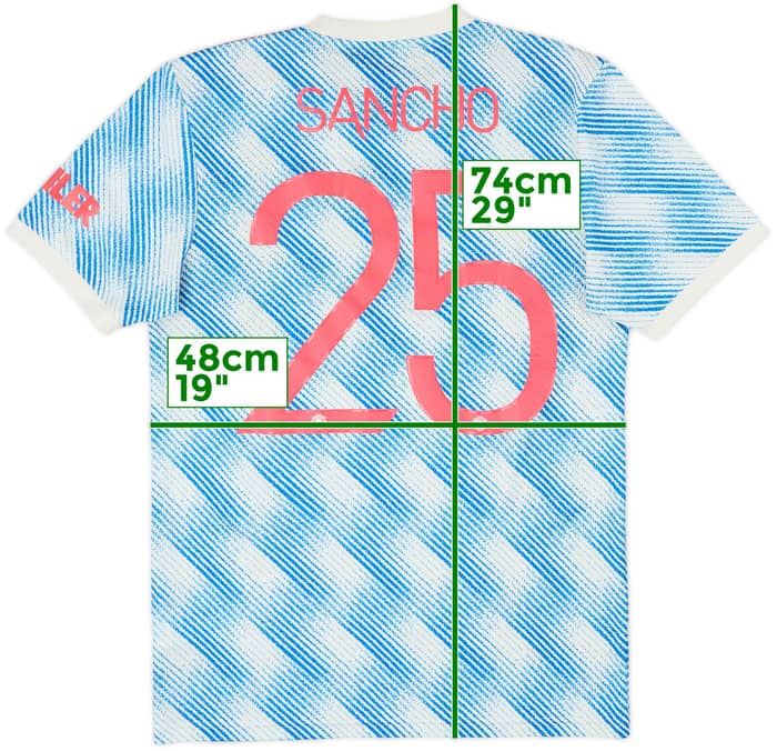 2021-22 Manchester United Away Shirt Sancho #25 - 6/10 - (S)