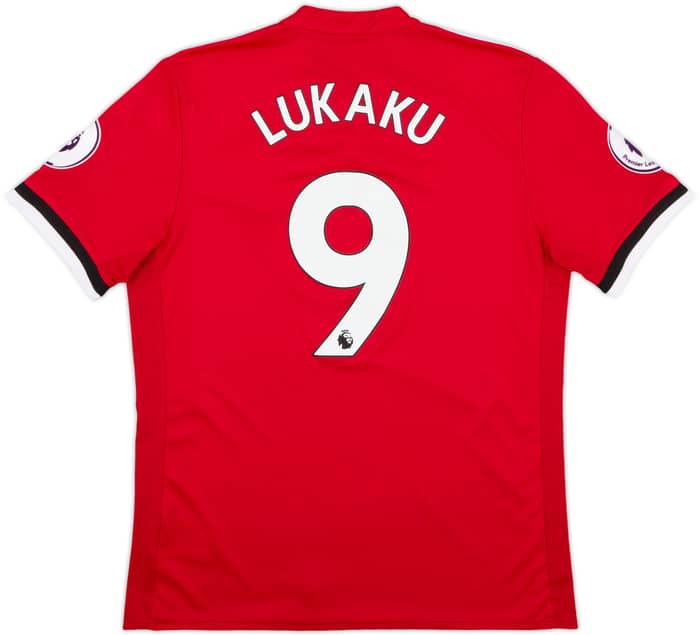 2017-18 Manchester United Home Shirt Lukaku #9 - 8/10 - (L)