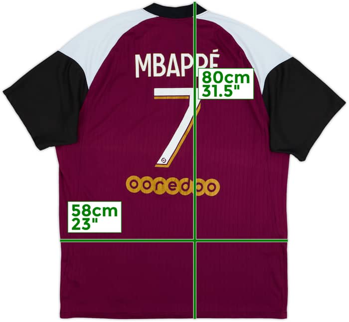 2020-21 Paris Saint-Germain Third Shirt Mbappe #7 - 5/10 - (XL)