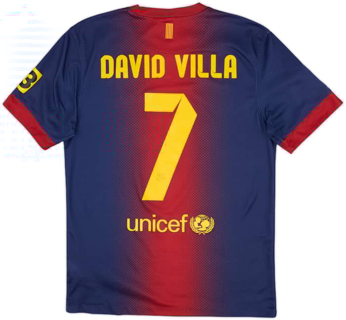 2012-13 Barcelona Home Shirt David Villa #7 - 7/10 - (S)