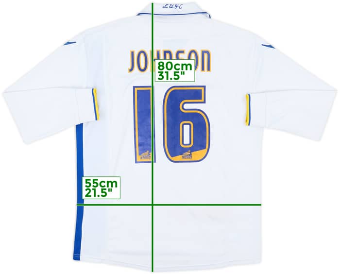 2009-10 Leeds United Home L/S Shirt Johnson #16 - 6/10 - (M)