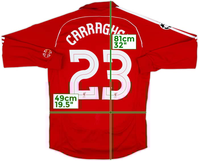 2006-08 Liverpool Home L/S Shirt Carragher #23 - 7/10 - (M)