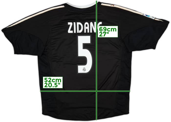 2004-05 Real Madrid Away Shirt Zidane #5 - 7/10 - (M)