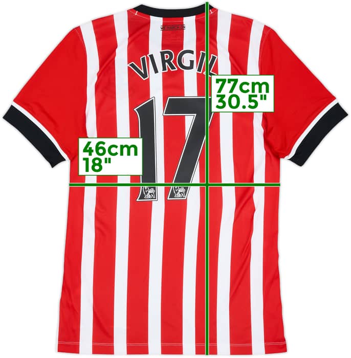 2016-17 Southampton Home Shirt Virgil #17 - 8/10 - (M)