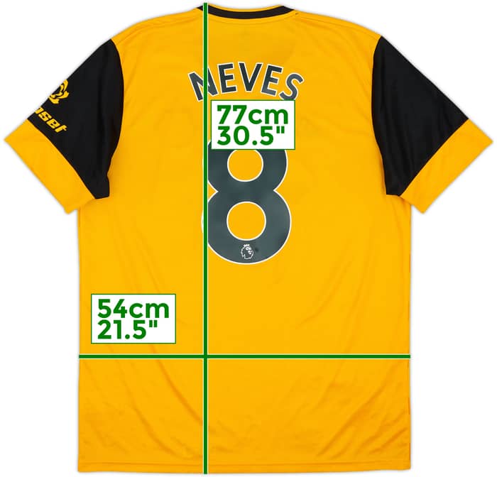 2020-21 Wolves Home Shirt Neves #8 - 7/10 - (L)