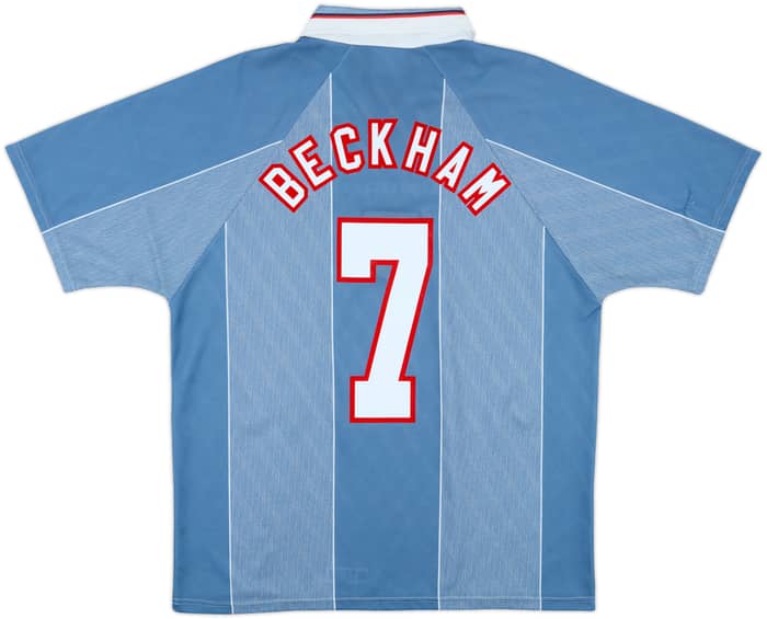 1996-97 England Away Shirt Beckham #7 - 8/10 - (L)