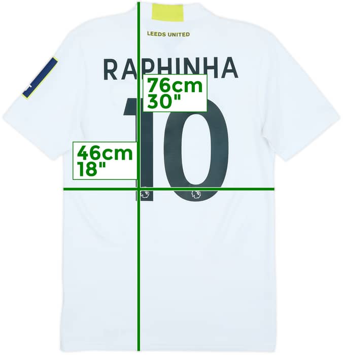 2020-21 Leeds United Home Shirt Raphinha #18 - 8/10 - (S)