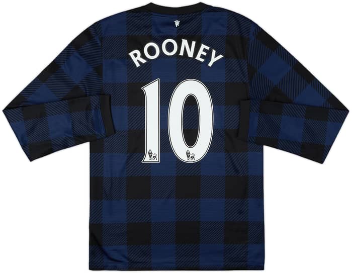 2013-14 Manchester United Away L/S Shirt Rooney #10 - 9/10 - (S)